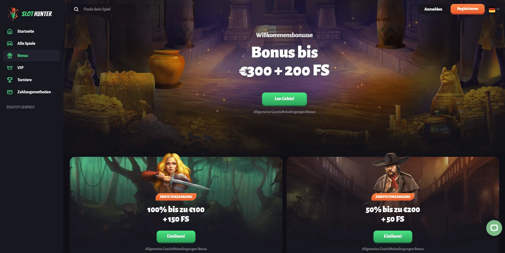 SlotHunter Casino Bonus