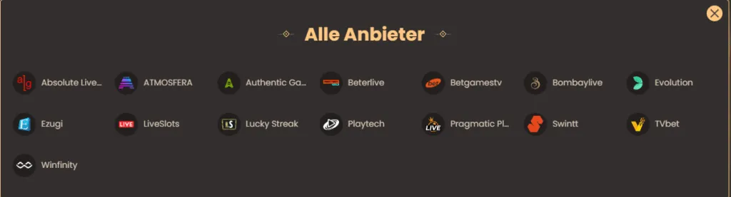 Anbieter von Live-Spielen in Österreich